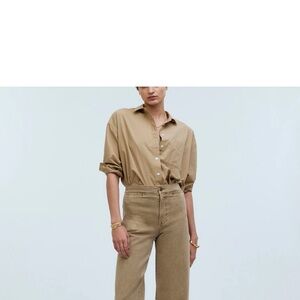 Madewell Tan Flare & Wide Leg Jeans